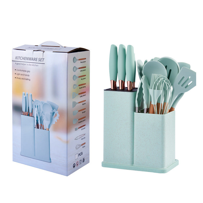Ergonomic Stainless Steel Cookware Set with Wood and Silicone Handles