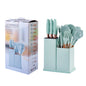 Ergonomic Stainless Steel Cookware Set with Wood and Silicone Handles