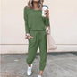 Women’s Casual Chic Lounge Set – Long Sleeve Pullover Top & Drawstring Pants with Pockets – Effortless Style & Comfort”