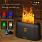 Flame Aroma Diffuser Air Humidifier Ultrasonic Cool Mist Maker Fogger Led Essential Oil Flame Lamp Difusor - merch gone viral.