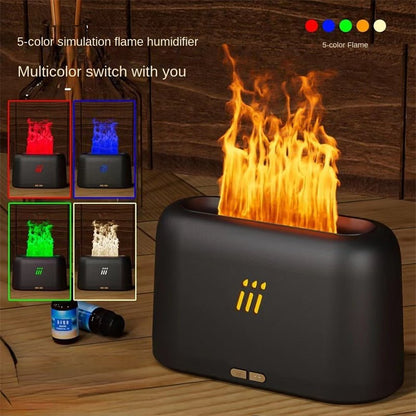 Flame Aroma Diffuser Air Humidifier Ultrasonic Cool Mist Maker Fogger Led Essential Oil Flame Lamp Difusor - merch gone viral.