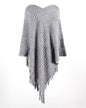 Fringed Cloak Shawl Hair Ball Solid Color Sweater - merch gone viral.