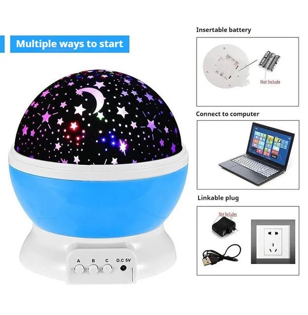 Galaxy Projector LED Night Light 360° Rotating Nebula Sky Projector - Merch Gone Viral