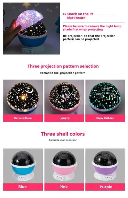 Galaxy Projector LED Night Light 360° Rotating Nebula Sky Projector - Merch Gone Viral