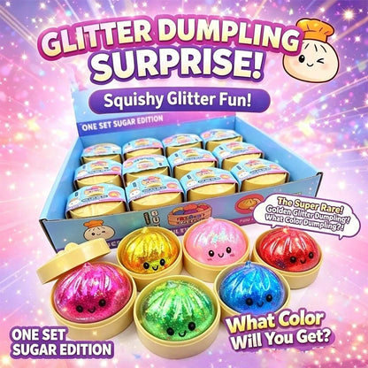 Glitter Dumpling Squishy Toy with Gift Box for Stress Relief - Merch Gone Viral