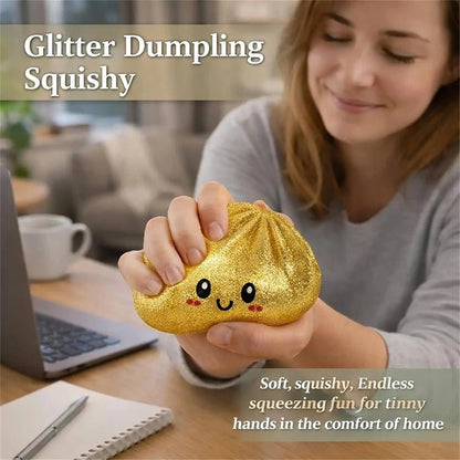 Glitter Dumpling Squishy Toy with Gift Box for Stress Relief - Merch Gone Viral