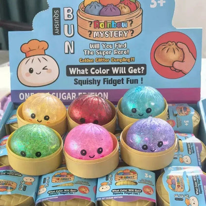 Glitter Dumpling Squishy Toy with Gift Box for Stress Relief - Merch Gone Viral