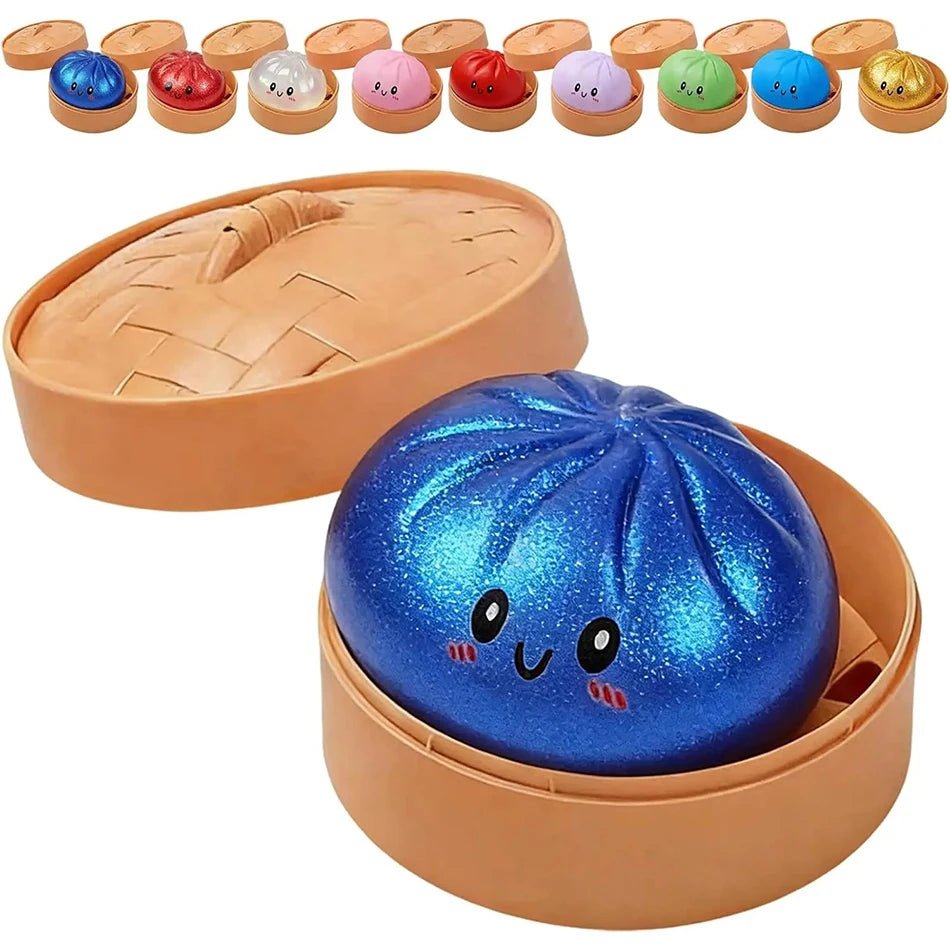 Glitter Dumpling Squishy Toy with Gift Box for Stress Relief - Merch Gone Viral
