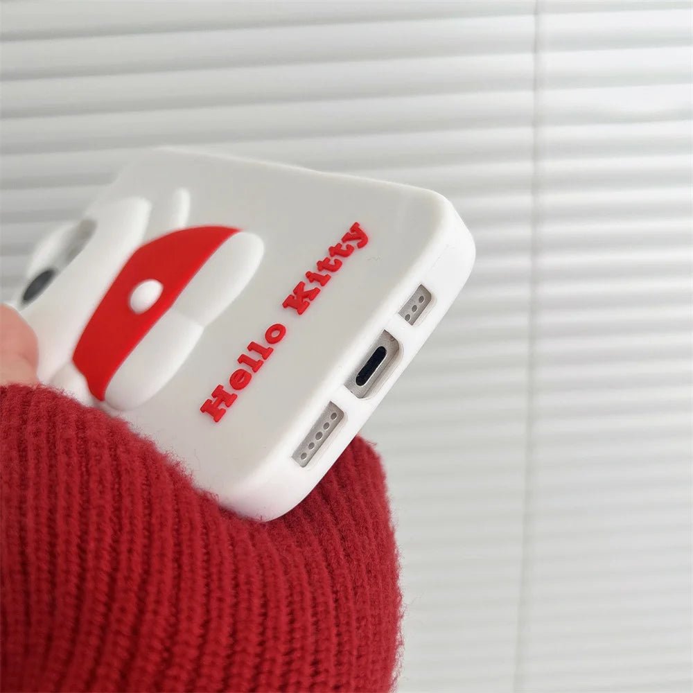 Hello Kitty 3D Silicone iPhone Case Bowknot Luxe Collection with High Impact Shock Absorption - merch gone viral.