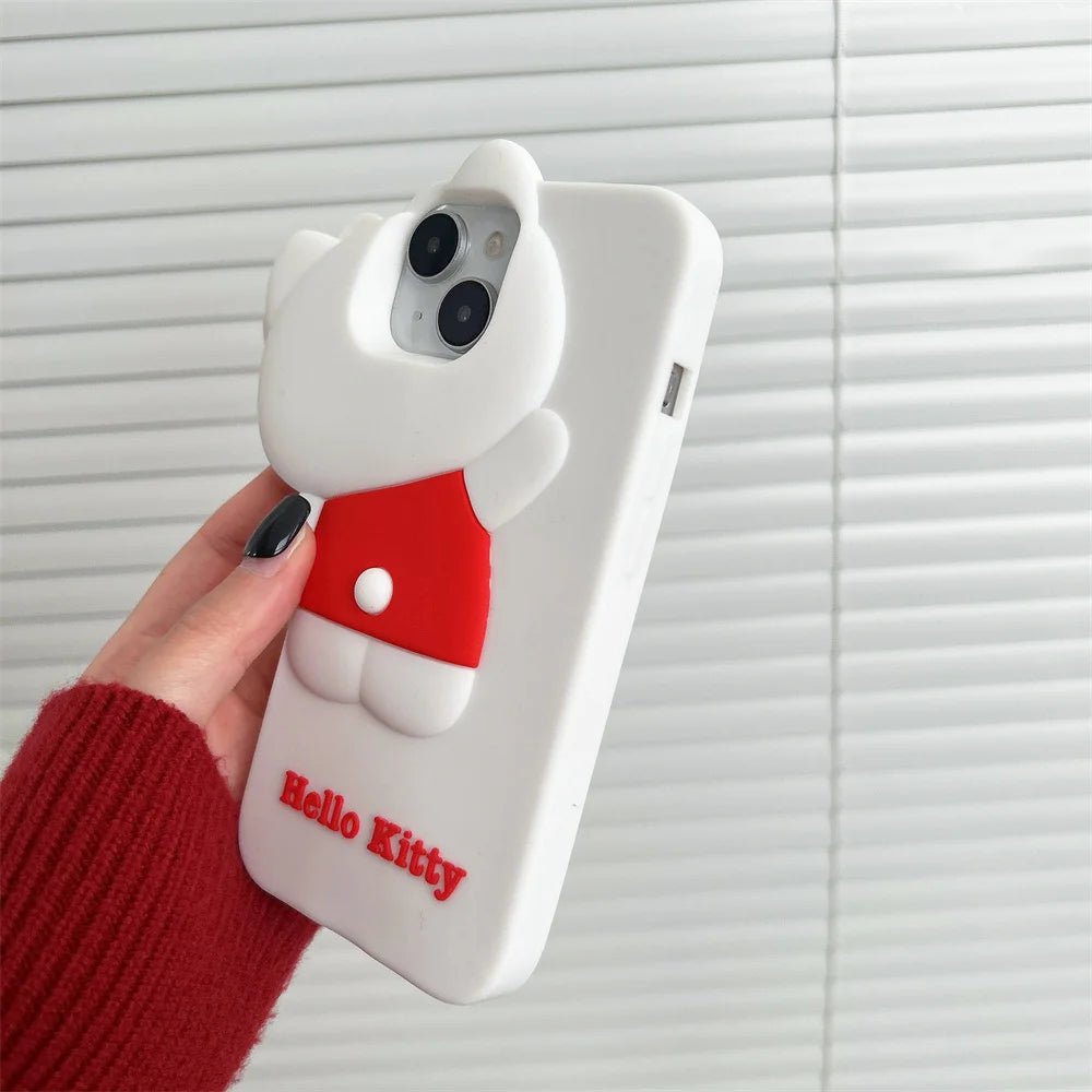 Hello Kitty 3D Silicone iPhone Case Bowknot Luxe Collection with High Impact Shock Absorption - merch gone viral.