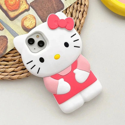 Hello Kitty Bow IPhone Case Soft Silicone Premium Collection Exclusive Dustproof - merch gone viral.