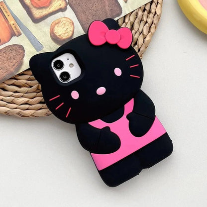 Hello Kitty Bow IPhone Case Soft Silicone Premium Collection Exclusive Dustproof - merch gone viral.