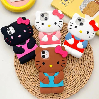 Hello Kitty Bow IPhone Case Soft Silicone Premium Collection Exclusive Dustproof - merch gone viral.