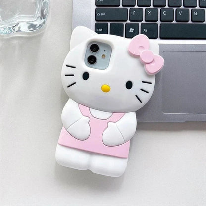 Hello Kitty Bow IPhone Case Soft Silicone Premium Collection Exclusive Dustproof - merch gone viral.