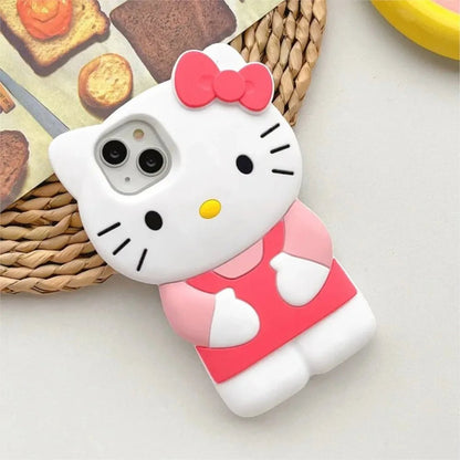 Hello Kitty Bow IPhone Case Soft Silicone Premium Collection Exclusive Dustproof - merch gone viral.