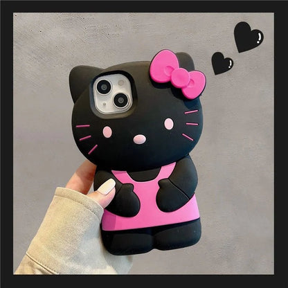Hello Kitty Premium Soft Silicone Shockproof Case For iPhone 3D Cartoon Design Exclusive Edition - merch gone viral.
