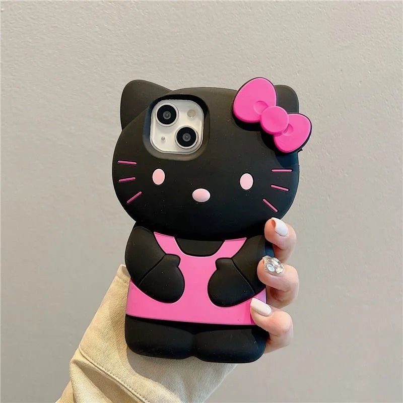 Hello Kitty Premium Soft Silicone Shockproof Case For iPhone 3D Cartoon Design Exclusive Edition - merch gone viral.