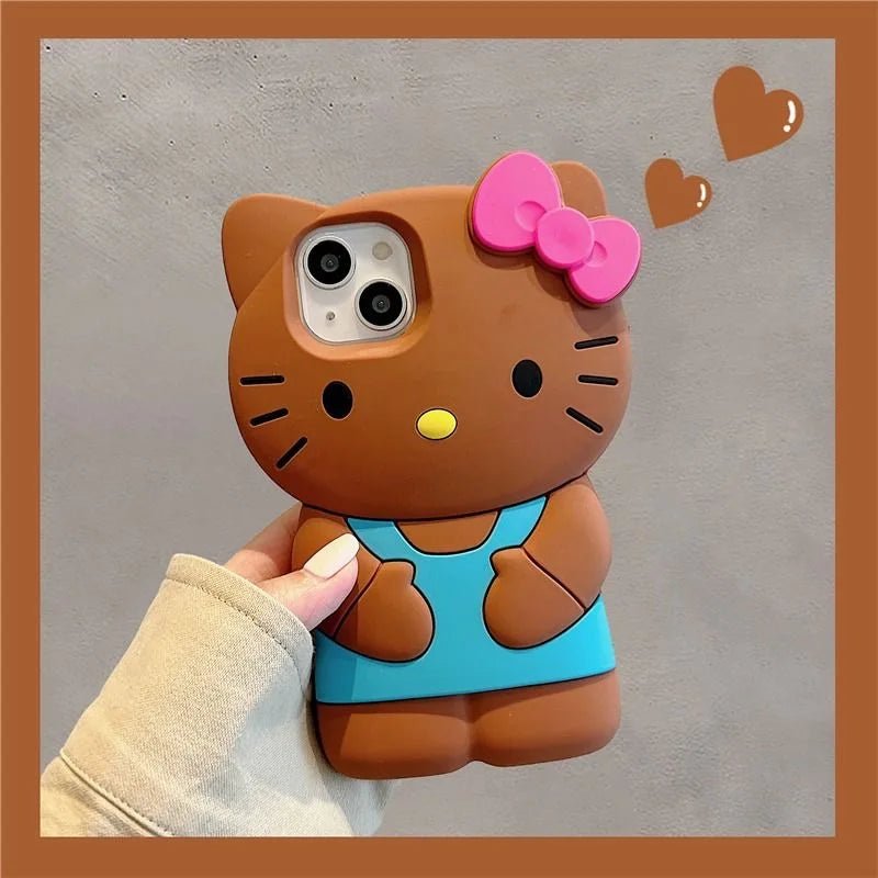 Hello Kitty Premium Soft Silicone Shockproof Case For iPhone 3D Cartoon Design Exclusive Edition - merch gone viral.
