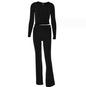Hoodie Suit Women Leisure Sexy Zip Long Sleeve Sweater And High Waist Long Pants Set - merch gone viral.