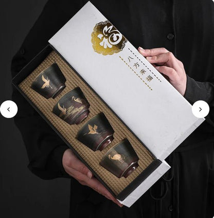 Japanese style kiln changing teacup, ceramic kung fu tea set - merch gone viral.