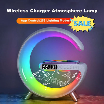 LED Lamp With 15W Wireless Charging And Bluetooth Speaker Lamp - Merch Gone Viral