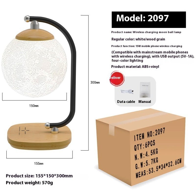 LED Smart Atmosphere Table Lamp With Built In Wireless Charging For Bedside Use And Eye Friendly Lighting For Bedroom - merch gone viral.
