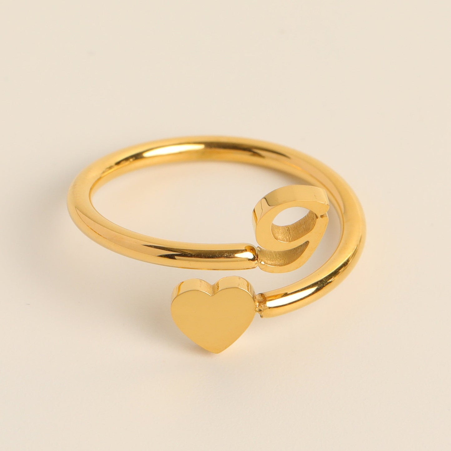 Letter 26 Letter Three - dimensional Love Tail Ring - merch gone viral.