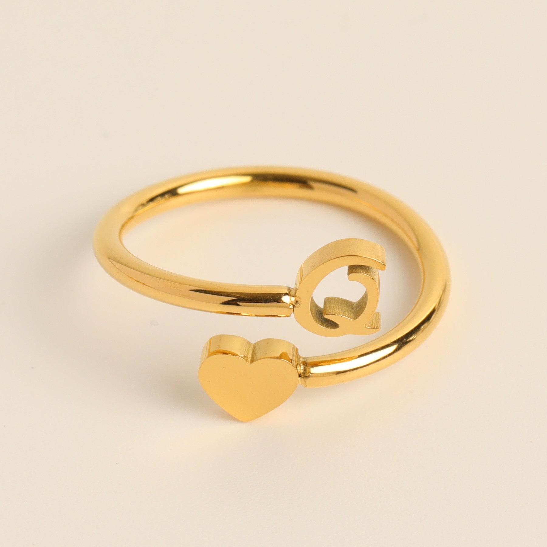 Letter 26 Letter Three - dimensional Love Tail Ring - merch gone viral.