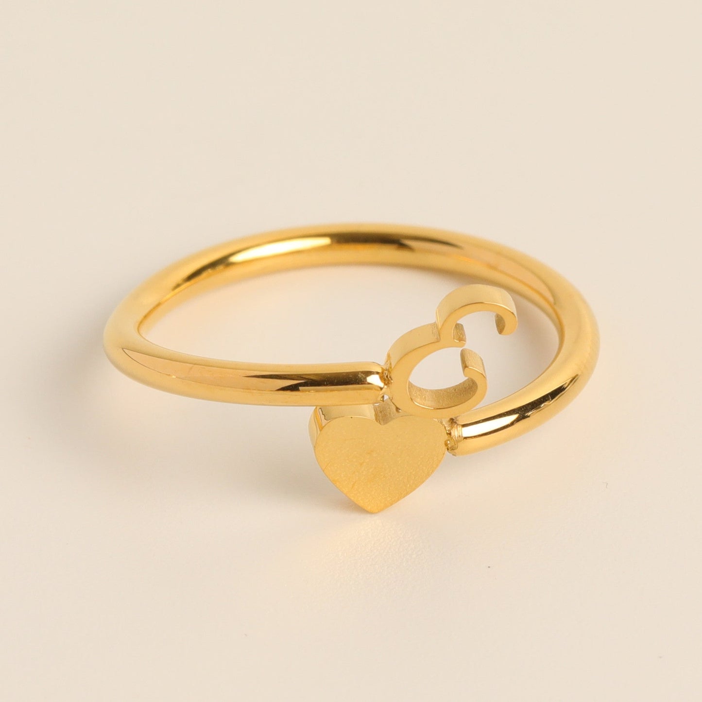 Letter 26 Letter Three - dimensional Love Tail Ring - merch gone viral.