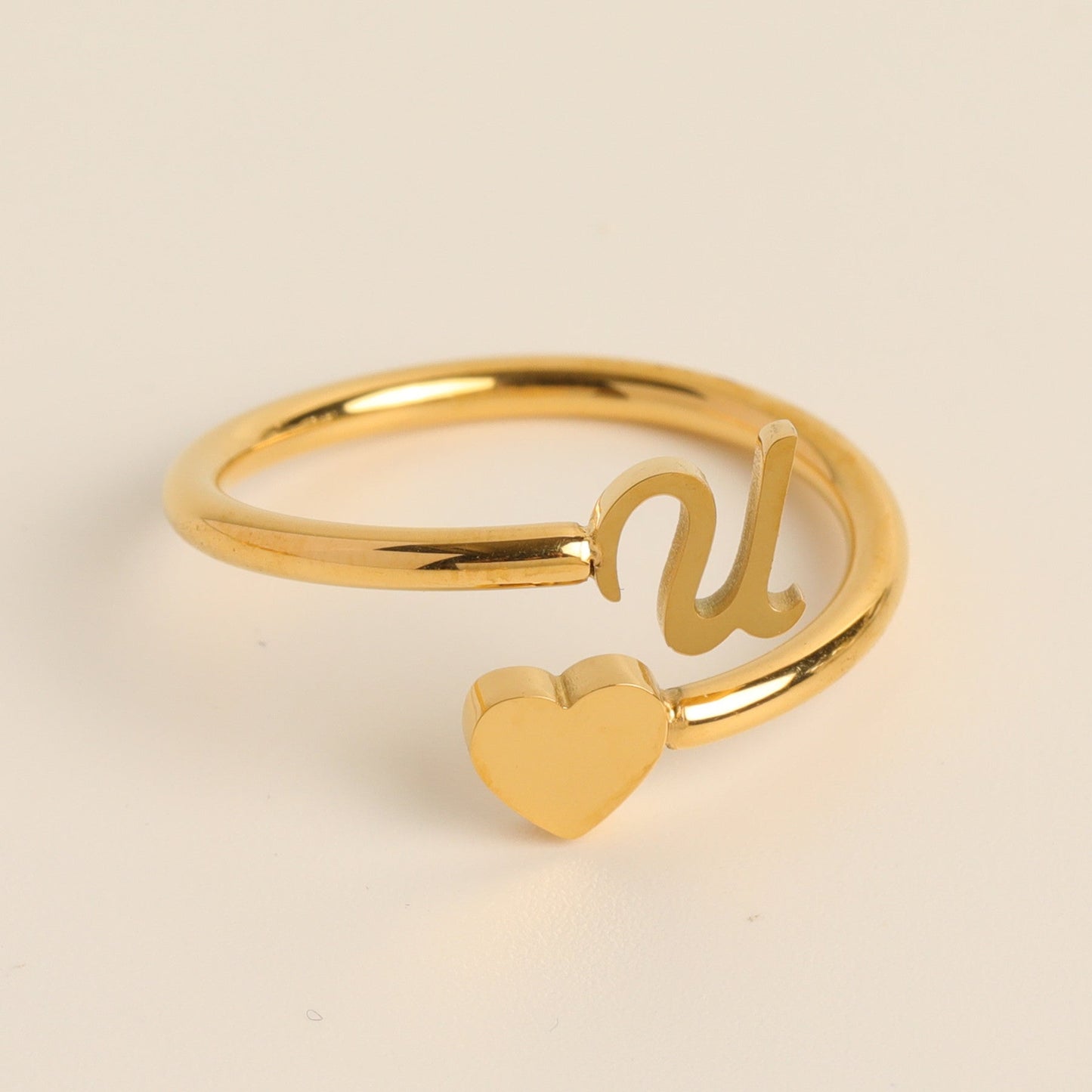 Letter 26 Letter Three - dimensional Love Tail Ring - merch gone viral.