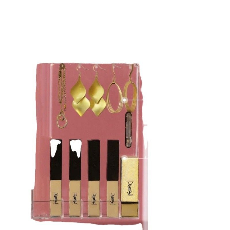 Lighted Mirror Desktop Cosmetic Organizer Premium ABS Deluxe Edition With Large Lipstick And Skincare Tray - merch gone viral.
