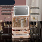 Lighted Mirror Desktop Cosmetic Organizer Premium ABS Deluxe Edition With Large Lipstick And Skincare Tray - merch gone viral.