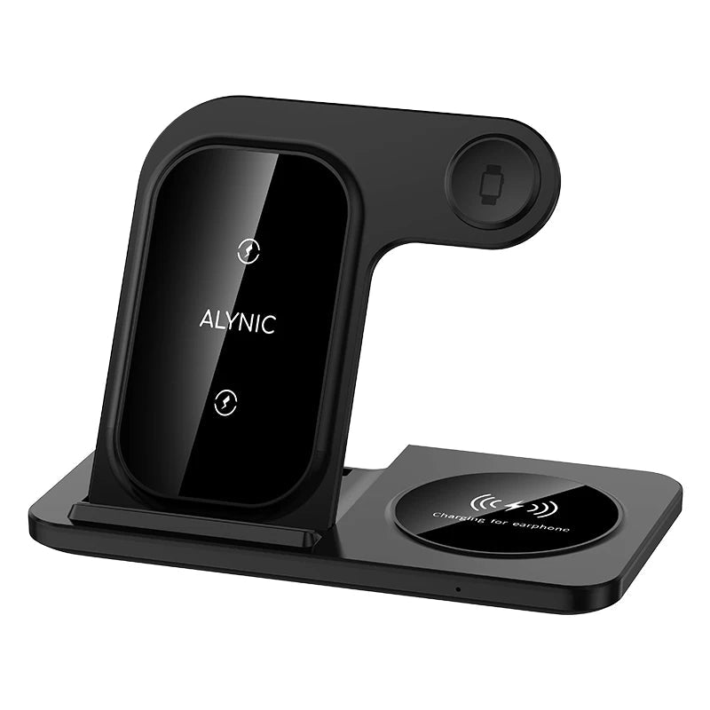 Limited Edition Premium 3 In 1 Wireless Charger Stand Dock Foldable Fast Charge For iPhone Watch AirPods Pro - merch gone viral.