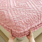 Luxurious Taffeta Fitted Sheet with 3D Floral Design - Soft, Non - Slip,Deep Pocket for Bedroom&Guest Room Comfort,Christmas Present - merch gone viral.