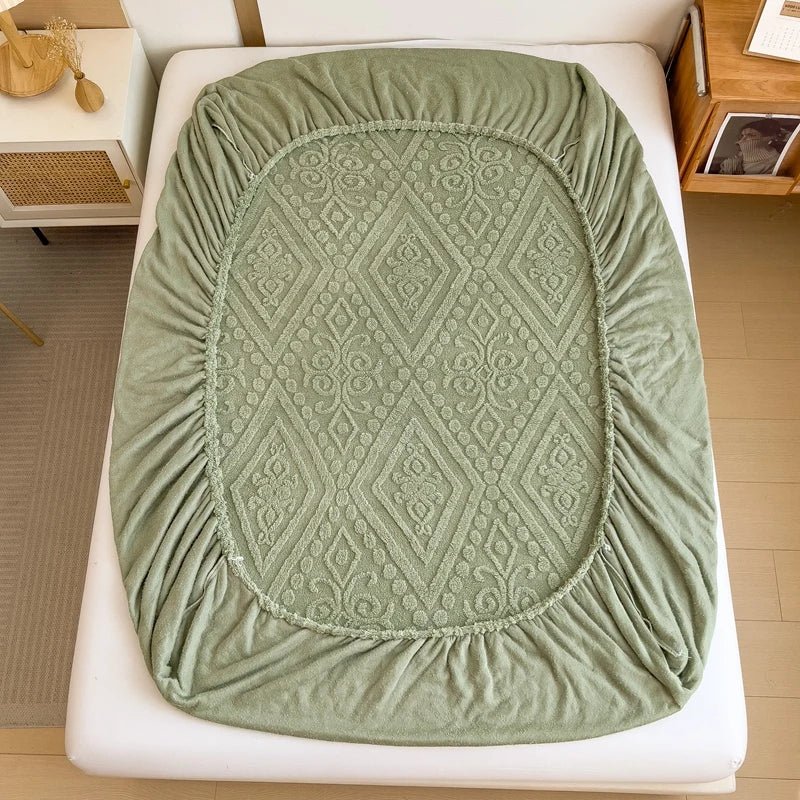 Luxurious Taffeta Fitted Sheet with 3D Floral Design - Soft, Non - Slip,Deep Pocket for Bedroom&Guest Room Comfort,Christmas Present - merch gone viral.