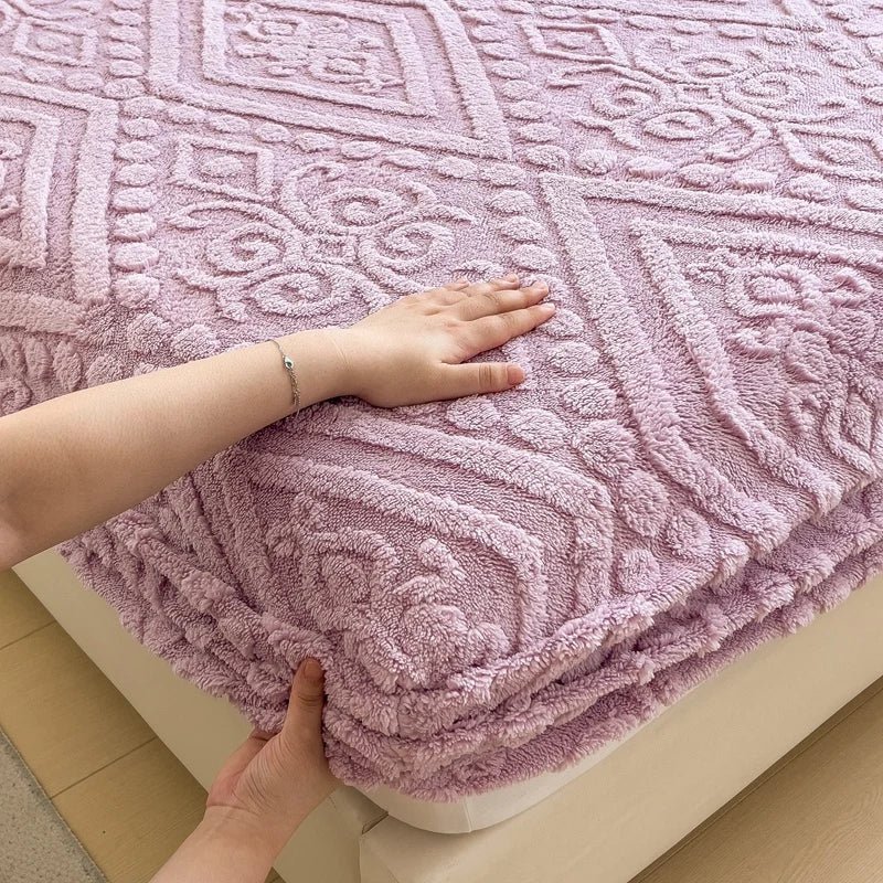 Luxurious Taffeta Fitted Sheet with 3D Floral Design - Soft, Non - Slip,Deep Pocket for Bedroom&Guest Room Comfort,Christmas Present - merch gone viral.