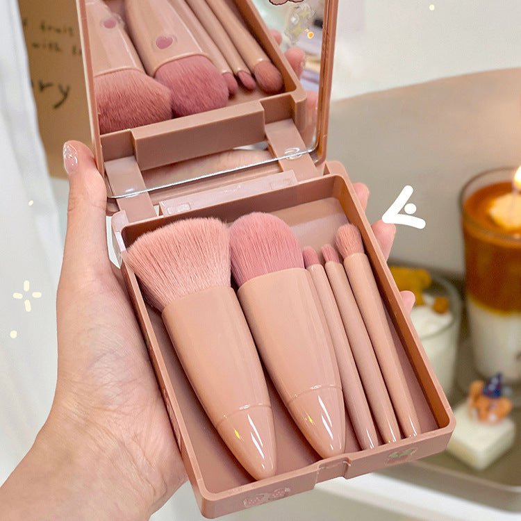 Makeup Brush Set with Soft Rayon Bristles for Precise Application Travel Ready Makeup Brush Set - Merch Gone Viral