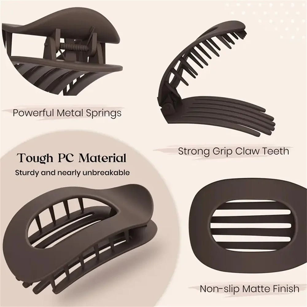 Matte Acrylic Hair Clips Premium Collection With Strong Grip And Flexible Teeth Limited Edition - merch gone viral.