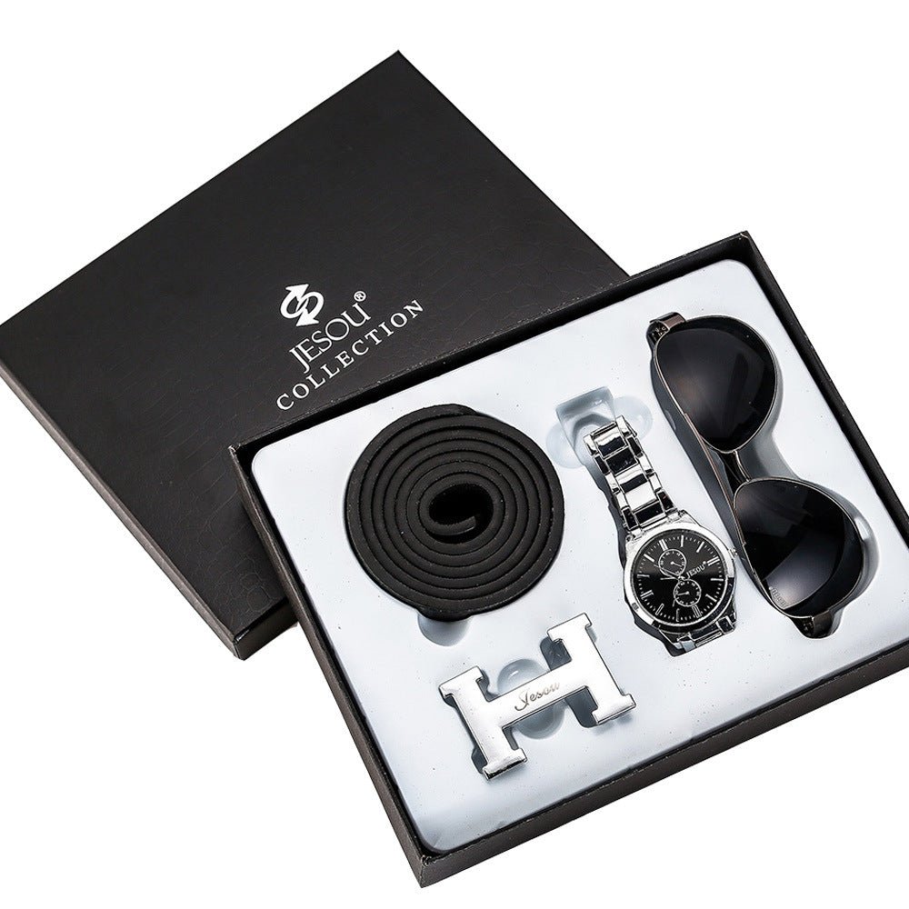 Men's Chronograph Quartz Watch Premium Gift Set 42mm Dial - Merch Gone Viral
