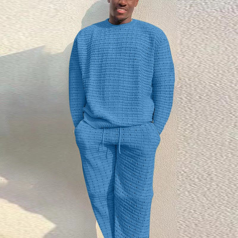 Mens Loose Two Piece Suit For Everyday Wear With Wrinkle Resistant Polyester Comfort And Roomy Silhouette - merch gone viral.