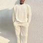 Mens Loose Two Piece Suit For Everyday Wear With Wrinkle Resistant Polyester Comfort And Roomy Silhouette - merch gone viral.