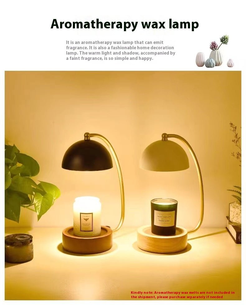 Minimalist Bedside Wooden Fused Candle Lamp - merch gone viral.
