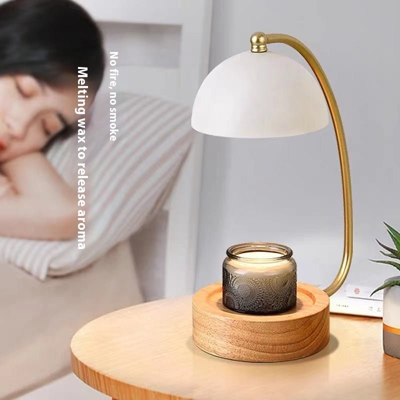 Minimalist Bedside Wooden Fused Candle Lamp - merch gone viral.