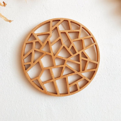 Moroccan Circular Woven Mirror With Solid Wood Frame Wall Decor - Merch Gone Viral