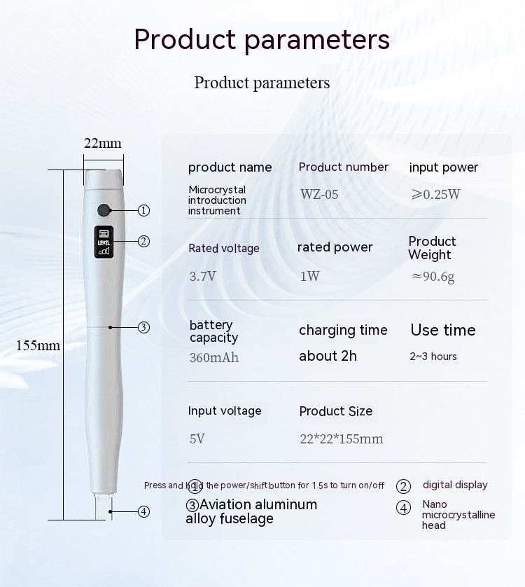 Nano Crystallite Beauty Instrument Household MTS Water Light Micro Needling Device - merch gone viral.