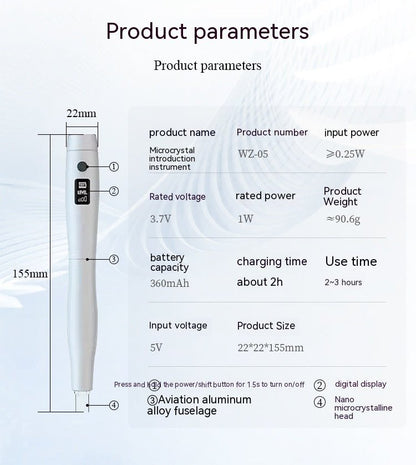 Nano Crystallite Beauty Instrument Household MTS Water Light Micro Needling Device - merch gone viral.