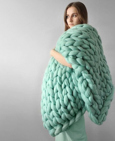 Nordic Thick Wool Hand - woven Blanket - merch gone viral.