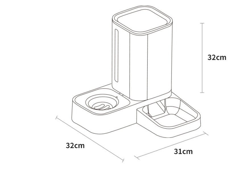 Pet Automatic Water Storage Double Plastic Pet Bowl - merch gone viral.