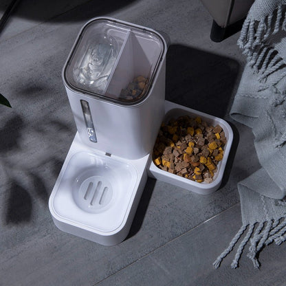 Pet Automatic Water Storage Double Plastic Pet Bowl - merch gone viral.
