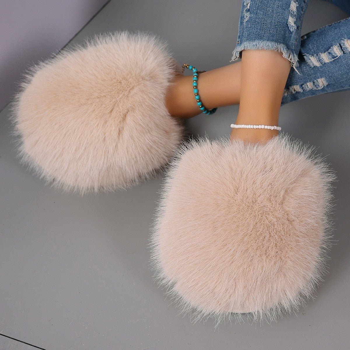 Plush Cloud Comfort Fluffy Slippers - Luxuriously Soft Closed - Toe House Shoes - merch gone viral.